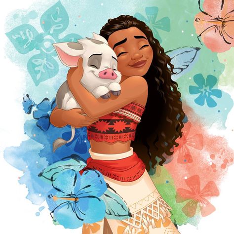 Moana Drawing, Disney Moana Art, Moana Pua, Moana Movie, Disney Princess Moana, Princess Illustration, Foto Disney, Movie Club, Disney Collage