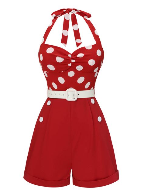 Retro Outfits 50s, 1950s Romper, 1950’s Hairstyles, 1950s Outfit Ideas, Vintage 50s Aesthetic, 50s Outfit, Pin Up Costume, Mode Rockabilly, Rockabilly Mode