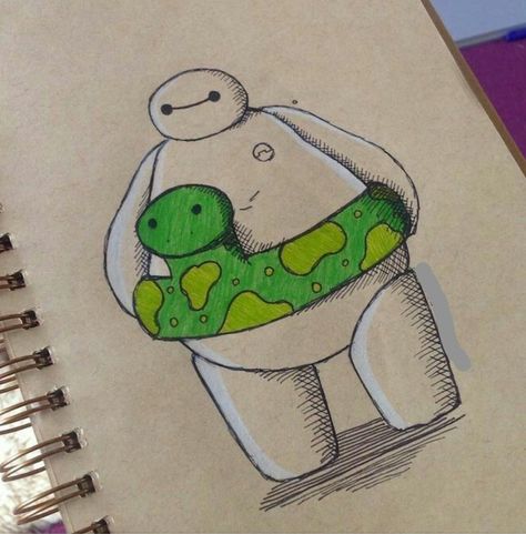 Baymax Art, Baymax Drawing, Forex Education, Ear Tattoo Ideas, Disney Drawings Sketches, Soyut Sanat Tabloları, 3d Building, Amazing Artwork, Easy Doodle Art