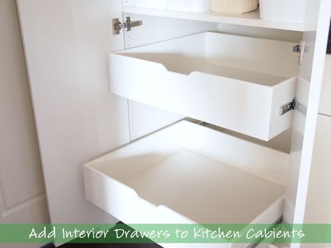 DIY drawer tutorial. Diy Interior, Kitchen Redo, Cabinet Drawers, Kitchen Remodel Idea, Updated Kitchen, Diy Home Improvement, My New Room, Diy Kitchen, Dream Kitchen