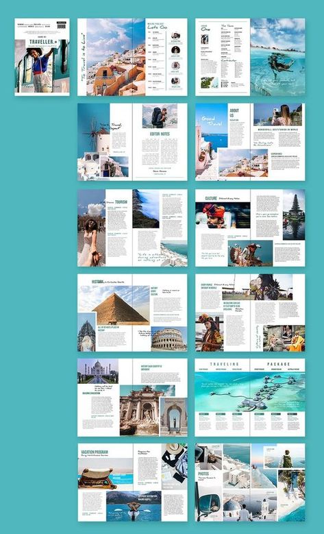 Travel Magazine Design, Digital Magazine Design, Travel Guide Book Design, Travel Magazine Layout, Guidebook Design, Magazine Page Layouts, Travel Book Layout, Indesign Layout, Magazine Layout Inspiration