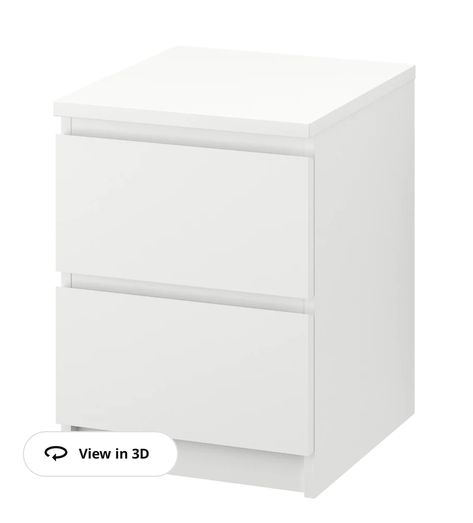 Malm Nightstand, Ikea Malm Nightstand, Nightstand White, Ikea Malm, White Chests, White Nightstand, Drawer Fronts, Panel Siding, Chest Of Drawers