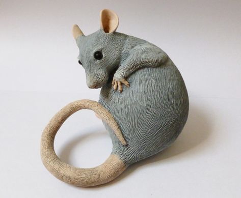 Clay Rats, Clay Mice, Ceramic Mice, Super Sculpey, Ceramic Sculpture Figurative, Rabbit Sculpture, Pottery Animals, Sculpture Art Clay, Elephant Sculpture