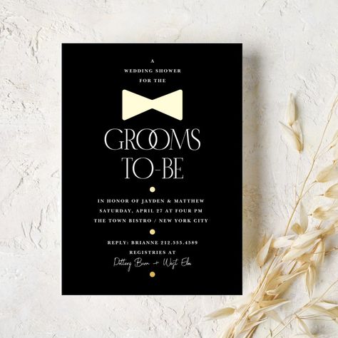 Gay Wedding Invitations, Modern Tuxedo, Modern Invitations, Wedding Shower Invitation, Summer Shoot, Gay Weddings, Couples Shower Invitations, Wedding Shower Invitations, Lgbtq Wedding