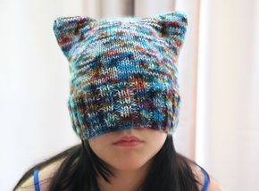 Cat Ear Beanie Knitting Pattern, Cat Ear Hat Knitting Pattern, Knitting Kids, Cat Hat Pattern, Girls Knit Hat, Beanie Knitting Patterns Free, Cat Ears Hat, Kids Knitting Patterns, Crochet Summer Dresses