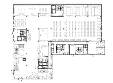 Gallery of University Library / a02 Atelier - 23 Library Design Architecture Plan Layout, Library Floor Plan, Oxford Library, School Floor Plan, University Plan, Bookstore Design, Urban Design Competition, Library Plan, Library University