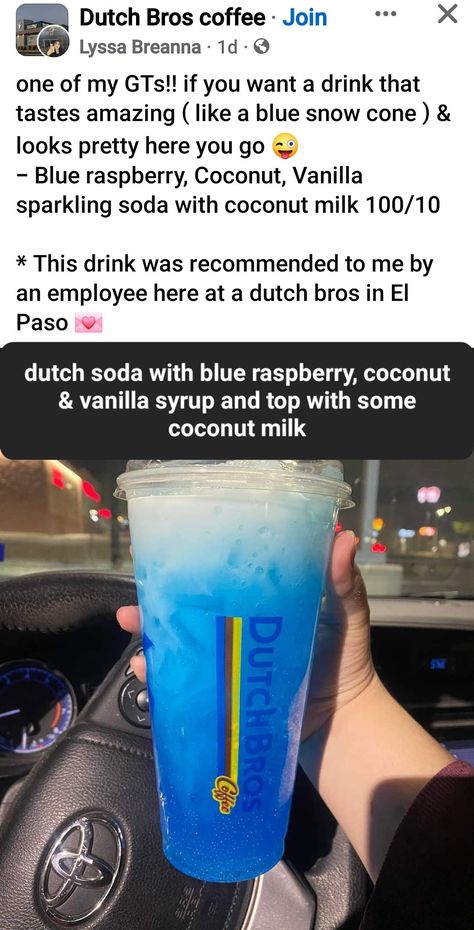 Dutch Drink Ideas, Dutch Bros Soda Drinks, Dutch Brothers Drinks, Dutch Bros Recipes, Summer Dutch Bros Drinks, Dutch Drinks To Try, Dutch Bro Drinks, Dutch Bros Orders, Best Dutch Bros Drinks