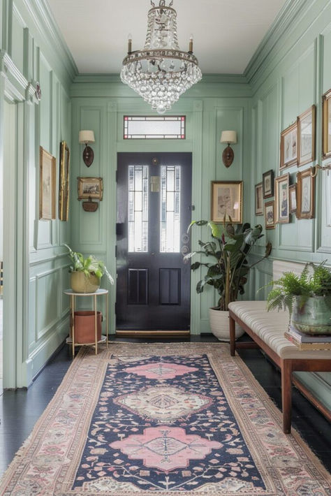 Elevate your hallway with these top 10 modern vintage decor ideas. Mix and match vintage pieces with modern accents for a timeless yet trendy space. #HallwayDecor #VintageStyle #ModernHome Neutral Hallway Ideas, Ideas For Hallways, 1900s Decor, Modern Vintage Interior Design, Edwardian Hallway, Hallway Vintage, Vintage Decor Ideas, Vintage Hallway, Vintage Interior Design