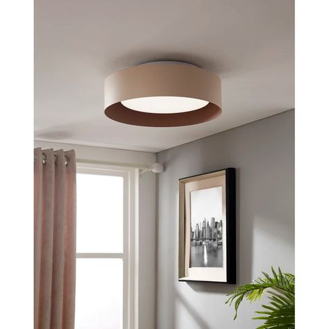 Ivy Bronx Carruthers Semi Flush Mount & Reviews | Wayfair Small Bedroom Organization, Gold Ceiling Light, Gold Ceiling, Flushmount Ceiling Lights, Flush Mount Lights, Gold Interior, Light Fixtures Flush Mount, Small Bathroom Design, Light Bulb Types