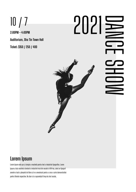 Dance Flyer Design Inspiration, Dance Show Poster Design, Minimalist Concert Poster, Dance Social Media Design, Dance Concert Poster, Dance Show Poster, Ballet Poster Design, Dance Flyer Design, Dance Festival Poster