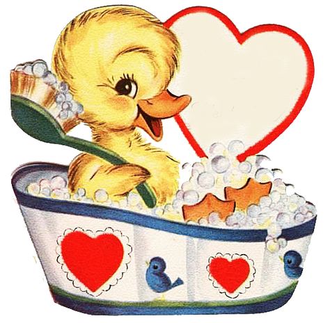 Vintage Animal Valentines, Vintage Valentines Aesthetic, Valentine Ephemera, Vintage Animal Illustration, Valentine Vintage, Valentine Art, Vintage Retro Art, Valentines Illustration, Vintage Duck