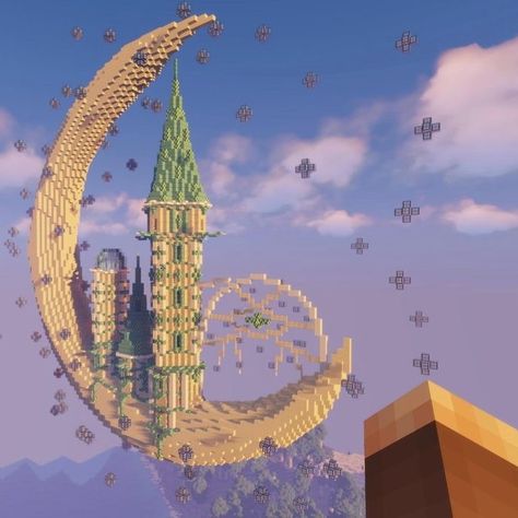 Moon Base Minecraft, Moon House Minecraft, Minecraft Moon Build, Minecraft Moon House, Minecraft Pretty, Moon Minecraft, Minecraft Staircase, Minecraft Exterior, Minecraft Space