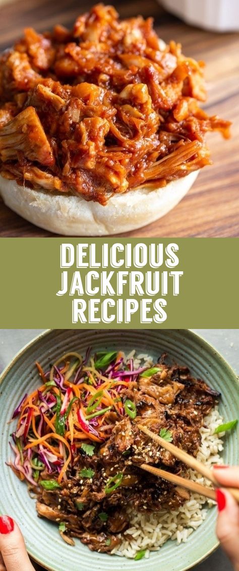 Clean Eating Vegetarian, Jackfruit Recipes, Vegan Bbq, Recipes To Try, Vegan Dinner Recipes, Meat Free, Edamame, Delicious Vegan Recipes, Vegan Recipes Healthy