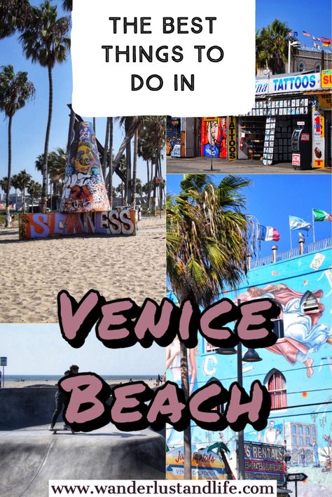 Pin this guide for things to do in Venice Beach California With Kids, California Attractions, Venice Beach California, California Hikes, Road Trip Routes, Us Travel Destinations, California Travel Road Trips, Road Trip Fun, Destin Beach