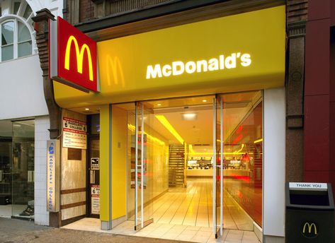 Uk Mcdonalds, Mcdonald Restaurant, Mcdonalds Restaurant, Mcdonalds Uk, Mcdonald's Restaurant, House Products, Grill Restaurant, Billboard Design, Fast Casual