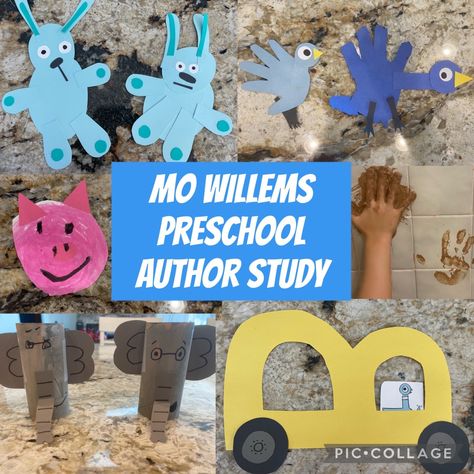 Mo Willems: Author Study Authors And Illustrators Preschool, Mo Willems Author Study Preschool, Mo Willems Crafts Preschool, Mo Willems Author Study Kindergarten, Famous Authors Preschool Theme, Preschool Author Study, Mo Williams Crafts, Author Study Preschool, Mo Willems Activities Preschool