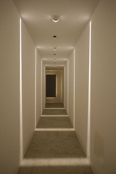 Baxter Lighting, Corridors Design Home, Exterior Lighting Design, Commercial Lighting Design, Lobby Lighting, Corridor Design, Corridor Lighting, Stair Lighting, Commercial Buildings