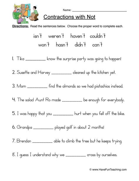 Not Contractions Worksheet Contractions Worksheet, Worksheet 3rd Grade, S Worksheet, Esl Adults, Personal Pronouns Worksheets, Two Word Phrases, Grammar Work, Worksheets 3rd Grade, Advance English