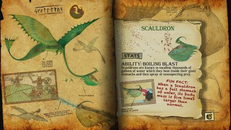 Book Of Dragons - Scauldron page Monstrous Nightmare, Book Of Dragons, Dragon Classes, Dragon Project, Httyd Art, Disney Dragon, Dreamworks Dragons, Httyd Dragons, Dragon Party