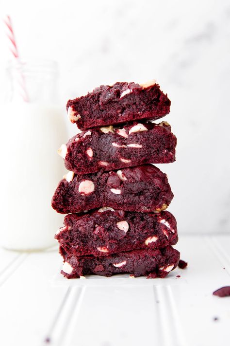 Red Velvet Brookies - Broma Bakery Brookies Recipe, Red Velvet Brownies, Broma Bakery, Velvet Cookies, Red Velvet Cookies, Valentines Day Desserts, Sugar Eggs, Valentine's Day Recipes, Bday Cake