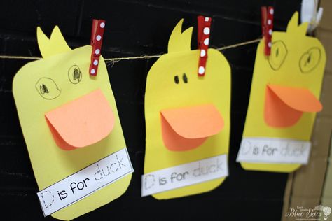 Craft for the letter D D Is For Duck, Letter C Crafts, Letter D Crafts, Duck Crafts, Prek Crafts, Alphabet Crafts Preschool, Letter Craft, The Letter D, Alphabet Crafts