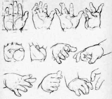 How to Draw Hands - Reference Sheets and Guides to Drawing Hands - How to Draw Step by Step Drawing Tutorials Children Sketch, Hand Drawing Reference, Hand Reference, Baby Drawing, Anatomy Drawing, Baby Hands, Drawing Lessons, Drawing Poses, Drawing Techniques