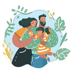 Family Hug, Hug Illustration, Family Vector, Community Logo, Family Illustration, Vector Cartoon, Young Family, Happy Family, Mother And Father