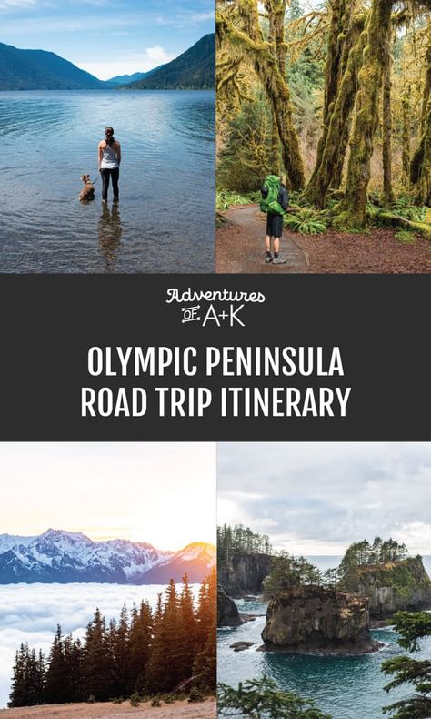 Olympic Peninsula Road Trip Itinerary - Adventures of A+K Washington Road Trip, Washington Vacation, Olympic National Park Washington, Washington State Travel, Washington Travel, National Park Road Trip, Olympic Peninsula, National Parks Trip, Olympic National Park