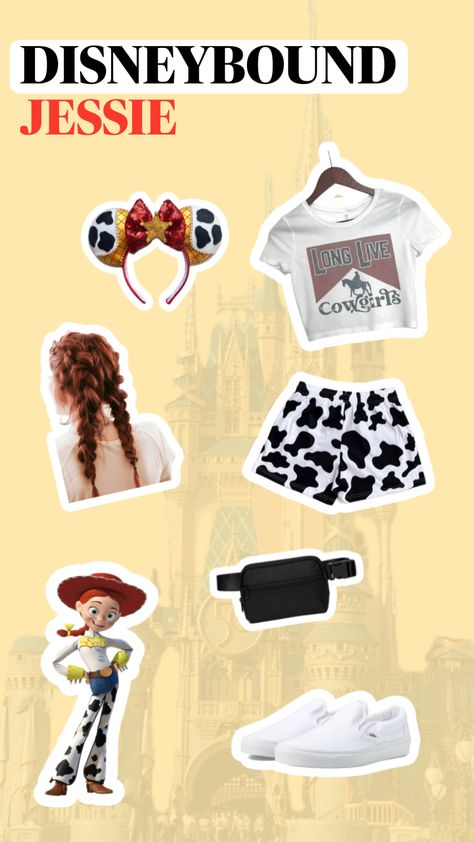 disneybound - disney world - disney land - disney parks - outfit - packing - magic kingdom - epcot - universal - princess - villian - inspired - jessie - toy story - cowgirl - redhead - red hair Disney World Aesthetic, Disney Park Outfit, Disney Jessie, Disney Trip Outfits, Disney Themed Outfits, Jessie Toy Story, Disney World Outfits, Disney Outfit, Trip Outfits