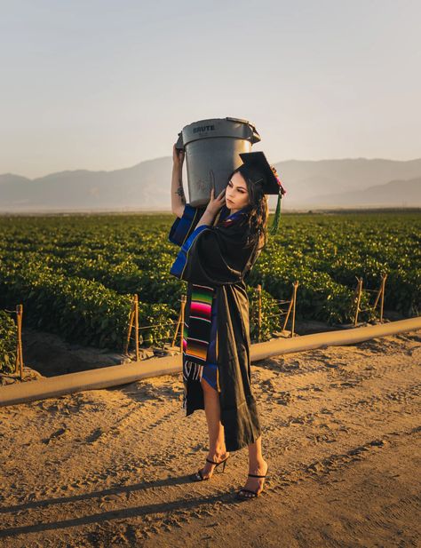 College Grad Honored Her Migrant Parents With Photos On The Fields They Worked : NPR Pictures In Field, Mexican Pictures, Graduation Outfit College, Studio Photography Backdrop, Cap And Gown Pictures, Uc San Diego, College Graduation Photos, Chicana Style, College Graduation Pictures