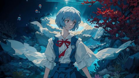 The End Of Evangelion, Evangelion Art, Neon Evangelion, Rei Ayanami, Anime Character Drawing, Art Icon, Laptop Wallpaper, Neon Genesis Evangelion, Wallpaper Pc