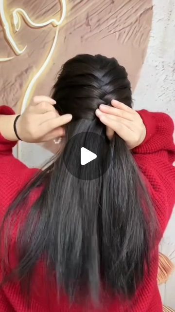 Hairstyle For Collage, Hairstyle For Long Hair Women, Front Hair Styles Easy For Saree, Fountain Hairstyle, New Model Hairstyle, New Hairstyle For 2024 Women, Hair Styles Flowers, Women Hairstyles 2024, Simple Hairstyle Video