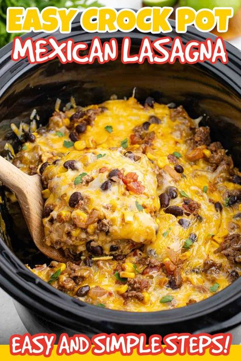 Eating on a Dime Crockpot Mexican Lasagna, Crock Pot Mexican, Mexican Lasagna Recipe, Taco Lasagna Recipe, Mexican Lasagna Recipes, Crock Pot Lasagna Recipe, Eating On A Dime, Mexican Lasagna, Crockpot Lasagna