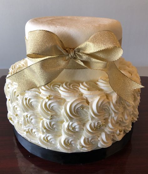 Gold Rosette Cake - Adrienne & Co. Bakery Gold Rosette Cake, Rosette Cake, Special Occasion Cakes, Occasion Cakes, Baby Cake, Special Occasion, Cake, Gold