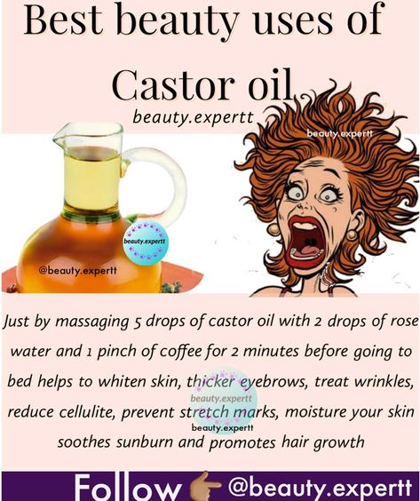 Castor Oil Face Mask Diy, Castor Oil On Face, Castor Oil Face, Uses Of Castor Oil, Castor Oil Eyebrows, Castor Oil For Face, Thicker Eyebrows, Castor Oil Uses, Oily Skin Makeup