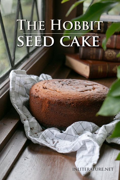 Whether preparing for an Unexpected Party or simply wanting to reawaken bygone traditions, this traditional seed cake from The Hobbit is your go-to recipe. Hobbit Day, Seed Cake Recipe, Seed Cake, The Shire, Cake Recipe, The Hobbit, Literature, Cake, Books