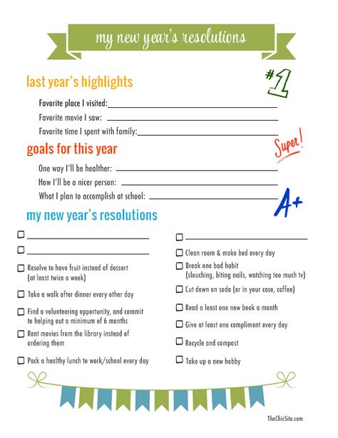 New Years Resolution Template for Kids & Parents New Years Resolutions Template, New Year Resolution, Goals Template, Goals Worksheet, New Year Goals, Kids Church, Activity Days, Back To School Activities, Junior High