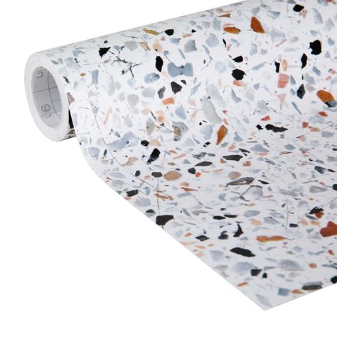 EasyLiner Adhesive Laminate- Terrazzo | Duck Brand Resurface Countertops, Terrazzo Print, Clean Kitchen Cabinets, Rental Kitchen, Shelf Liners, Shelf Liner, Marble Wallpaper, Bird Wallpaper, Adhesive Paper