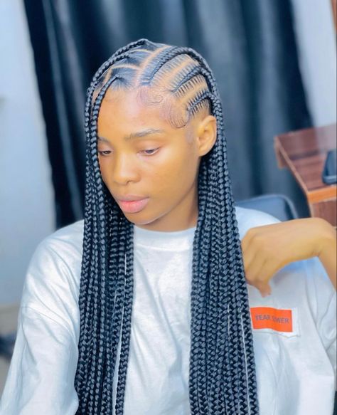 Sew In Straight Hair, Curly Braided Hairstyles, Easy Braid Styles, New Braided Hairstyles, Latest Hair Braids, Natural Hair Routine, Protective Hairstyles For Natural Hair, Feed In Braids Hairstyles, Braided Styles