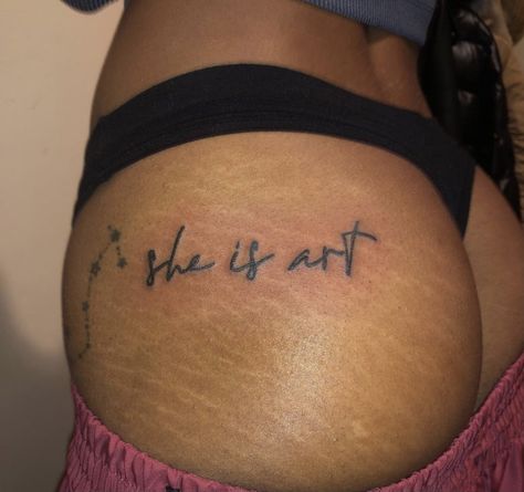 Tattoo Under Bum Cheek Black Women, Under Cheek Tattoo, Tattoo Under Bum Cheek, Private Tattoos, Leopard Tattoos, Tattoo Parlor, Tattoos For Black Skin, Pretty Tattoos For Women, Tattoo Women