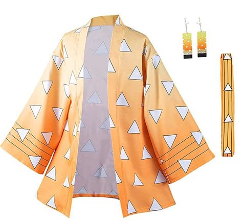 Giyuu Halloween, Belt Coat, Halloween Suits, Kamado Tanjirou, Tomioka Giyuu, Costume Anime, Kimono Coat, Color Block Cardigan, Costume Collection