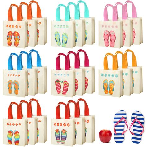 PRICES MAY VARY. Share with Others: you will get 24 pieces of flip flop waterproof beach totes in 8 different styles, 3 pieces for each style; The quantities and styles are sufficient for your daily usage and replacements, you can also share them with others to enjoy the happiness Easy to Carry: the flip flop tote is approx. 7.87 x 8.27 x 2.36 inches, handle length 5.51 inches, portable and lightweight, it can be folded, and the top of the bag has a handle, the right size is suitable for you to Travel Bags For Kids, End Of The Year Party, Summer Favors, Pool Party Kids, Pool Party Favors, Kids Tote Bag, Beach Totes, Bubble Bottle, Bags For Kids