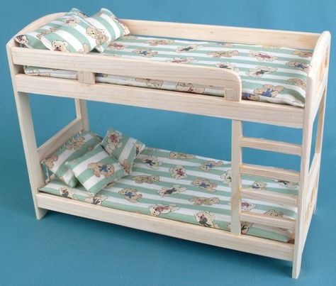 Bunk Bed wooden DOLLHOUSE Furniture miniature self-production kit 1:6 scale 12” dolls MH blythe Barb Diy Seng, Wooden Dollhouse Furniture, Barbie House Furniture, Diy Bunk Bed, Bed Wooden, Modern Dollhouse Furniture, Doll Furniture Diy, Diy Barbie Furniture, Doll House Plans