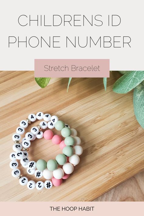 Keep your little ones safe with these stretch silicone bracelets that feature a parent's contact number. Great for verbal or non verbal children. #IDbracelet #kidsidbracelet #safetybracelet Phone Number Bracelet, Travel Bracelet, Parent Contact, Medical Bracelet, Silicone Bracelets, Id Bracelets, Phone Numbers, Travel With Kids, Stretch Bracelets