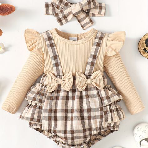 Solid color Apricot Cotton Newborn Baby Onesies, Plaid Headband, Baby Boy Shirts, Toddler Fall, Baby Outerwear, Baby Christmas Outfit