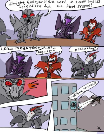 A new lord is.....Predaking.... Predaking X Starscream, Predaking Transformers Prime, Tfp Predaking, Funny Transformers, Transformers Soundwave, Transformers Memes, Transformers Cybertron, Transformers Fanart, Age Of Extinction