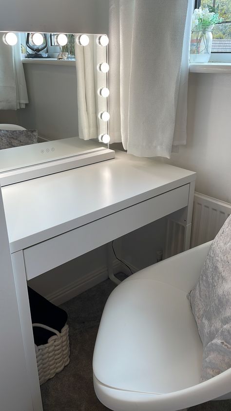 Ikea Desk And Vanity, Minimalist Dressing Table, Ikea Dressing Table, Minimalist Dressing, Ikea Micke Desk, Ikea Micke, Micke Desk, Ikea Vanity, Vanity Room