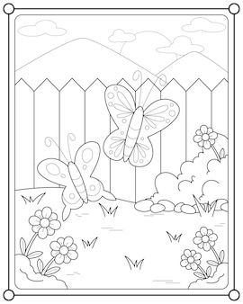 Premium Vector | Fairy mushroom house suitable for children's coloring page vector illustration Butterfly Garden Drawing, Vector Butterfly, Coloring Contest, Garden Drawing, Butterflies And Flowers, Butterfly Garden, Animal Coloring Pages, Gardening For Kids, Flower Child