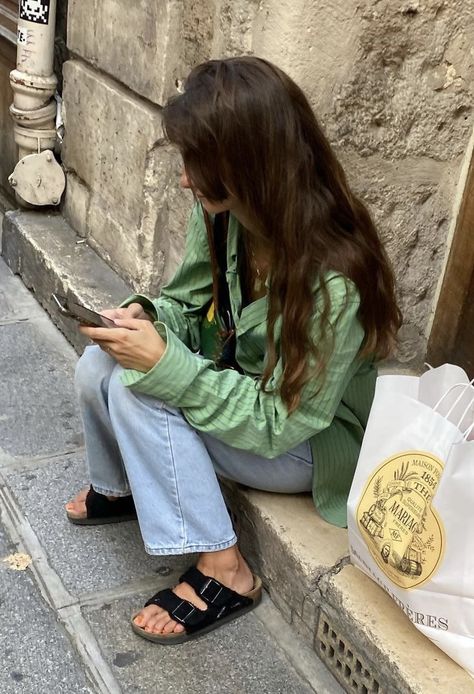 Aesthetic Birkenstocks, Summer Outfit Travel, Birkenstock Summer, European Summer Aesthetic, Outfit Travel, Aesthetic Travel, European Summer, Travel Inspo, Spring Summer Outfits