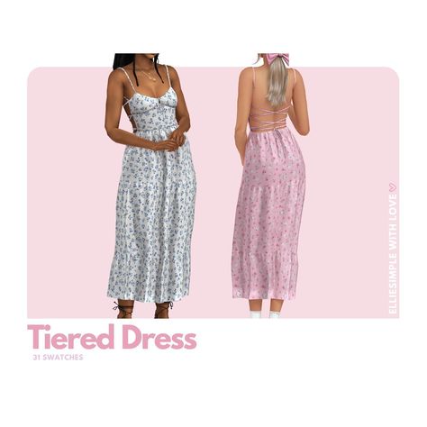 🌸 Tiered Dress (early access) DOWNLOAD HERE : https://www.elliesimple-sims.com/(link in bio) #simstagram #thesims #ts4 #thesims4 #sims4 #simmer #simblr #sims #sims4cc #customcontent #sims4ccfinds #ts4cc #ts4ccfinds #thesims4cc #elliesimple Ellie Simple Sims 4, Ellie Simple Sims 4 Cc, Cc Folder, Sims Clothes, Sims Packs, Cc Clothes, Sims4 Cc, Cc Sims, Sims 4 Cc Finds